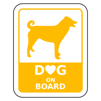 Dog On Board Sticker (Yellow)